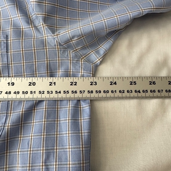 Joseph Abboud Men's Long Sleeve Button Up Shirt Check Blue‎ Size X-Large Pocket - Picture 8 of 12